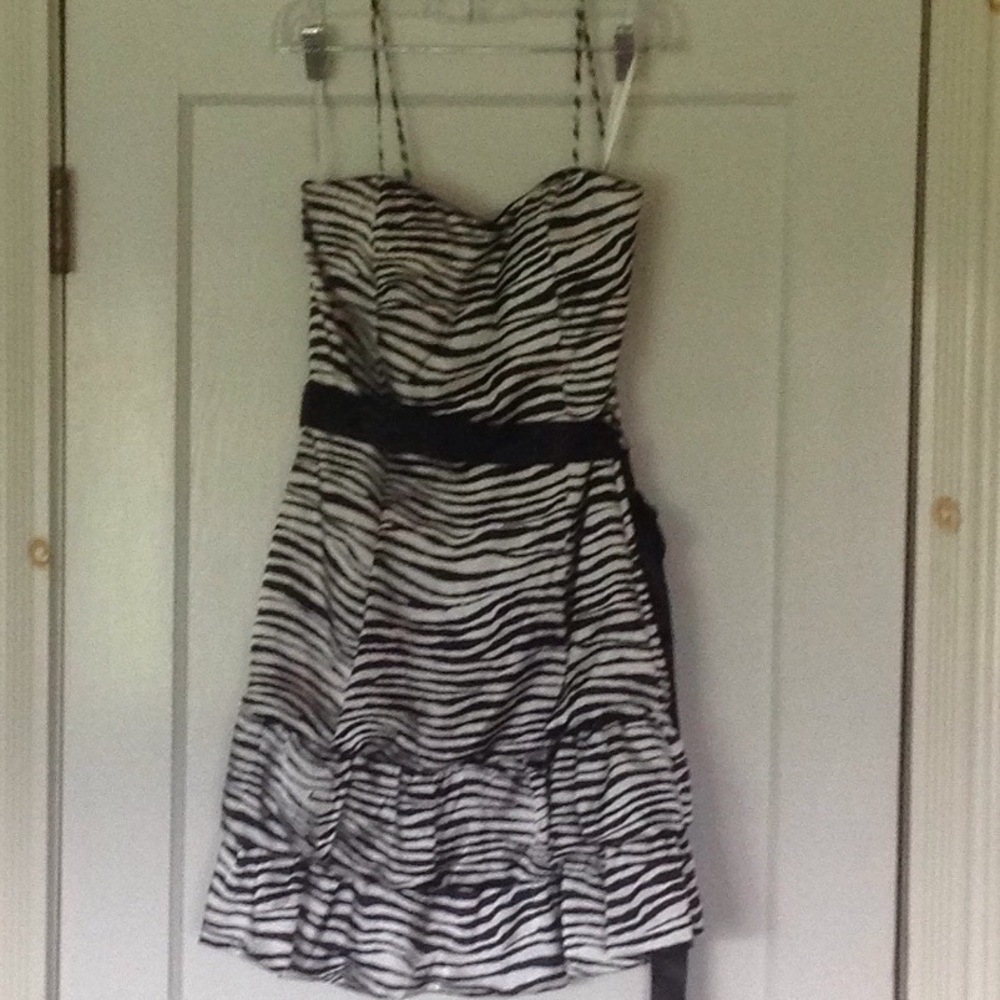 Zebra pattern party dress